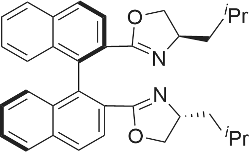 (R)-2,2'-Bis((R)-4-isobutyl-4,5-dihydrooxazol-2-yl)-1,1'-binaphthalene