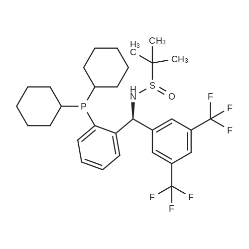 (R)-N-((S)-(3,5-Bis(trifluoromethyl)phenyl)(2-(dicyclohexylphosphaneyl)phenyl)methyl)-2-methylpropan